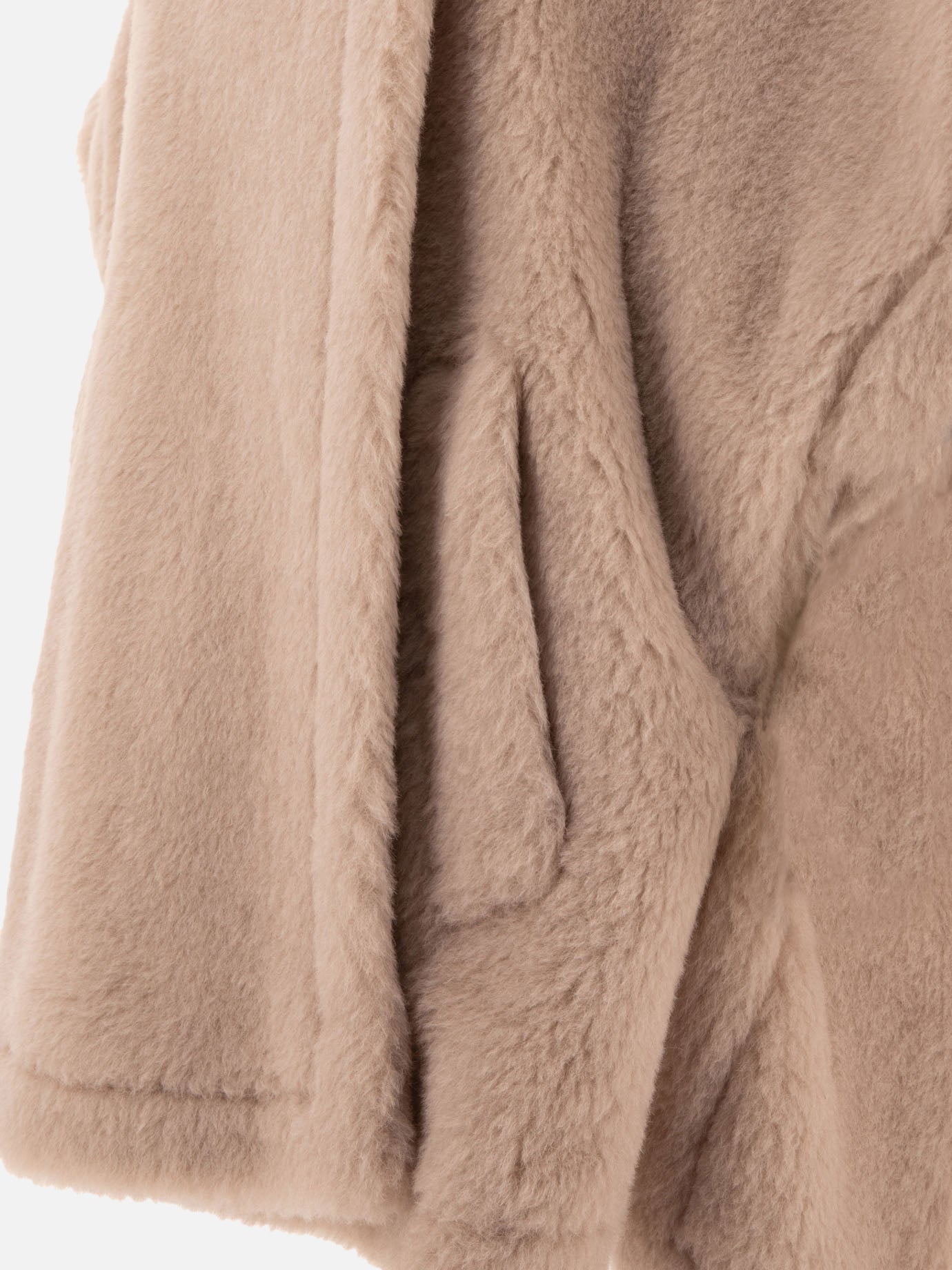 Max Mara Teddy fabric cape Beige