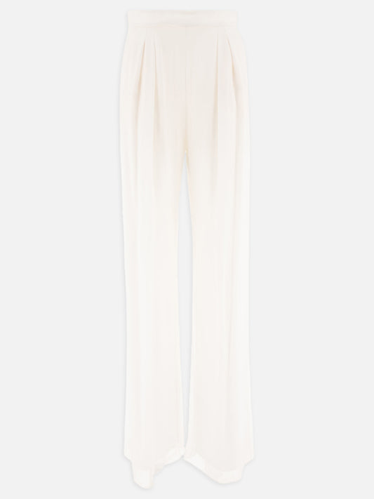 Pantaloni in chiffon di seta