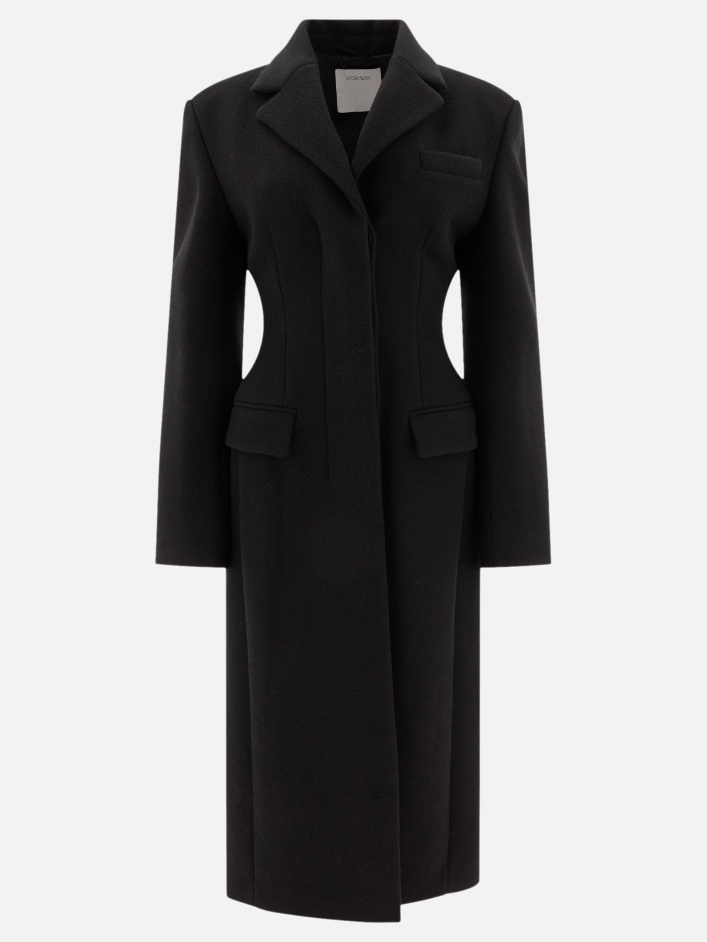 Max Mara Sportmax Cashmere-blend coat Black