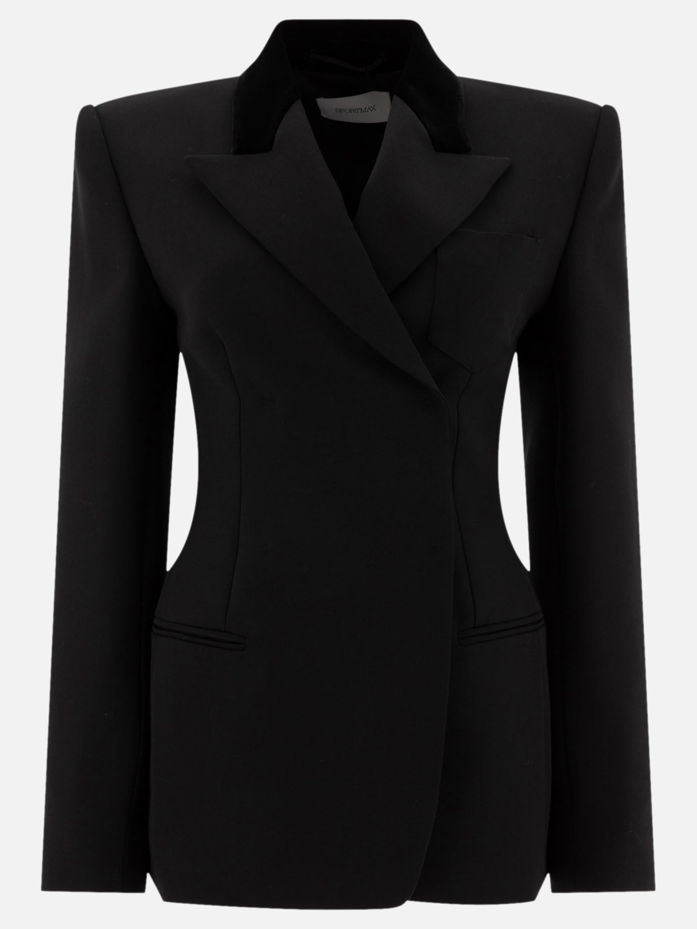 Max Mara Sportmax Tailored blazer in technical wool Black