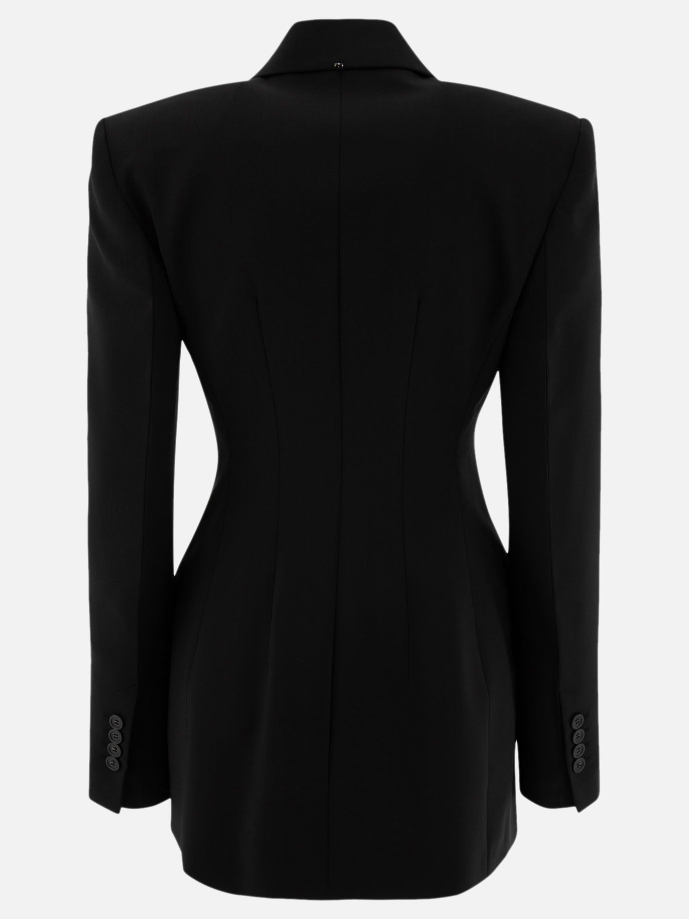 Max Mara Sportmax "Adamo" wool stretch double-breasted blazer Black