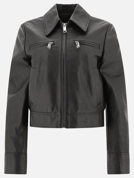 Giacche in pelle Solid colour  Nero - Max Mara Sportmax Donna | PLP | VIETTI Online Store 
