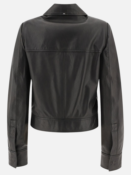 Giacche in pelle Solid colour  Nero - Max Mara Sportmax Donna | PLP | VIETTI Online Store | 2
