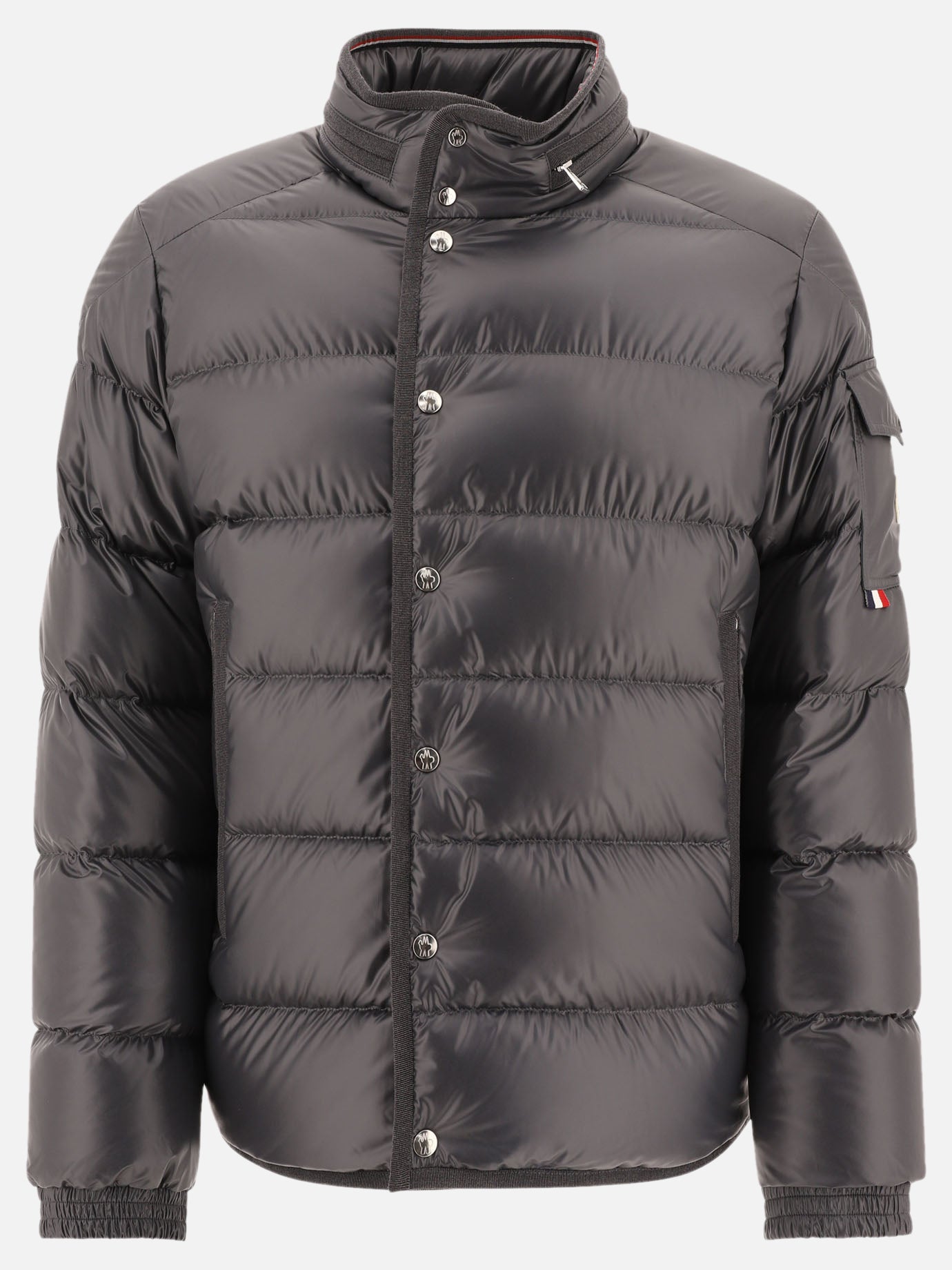 Down jackets Solid colour  Grey - Moncler Men | PDP | VIETTI Online Store | thumbnail