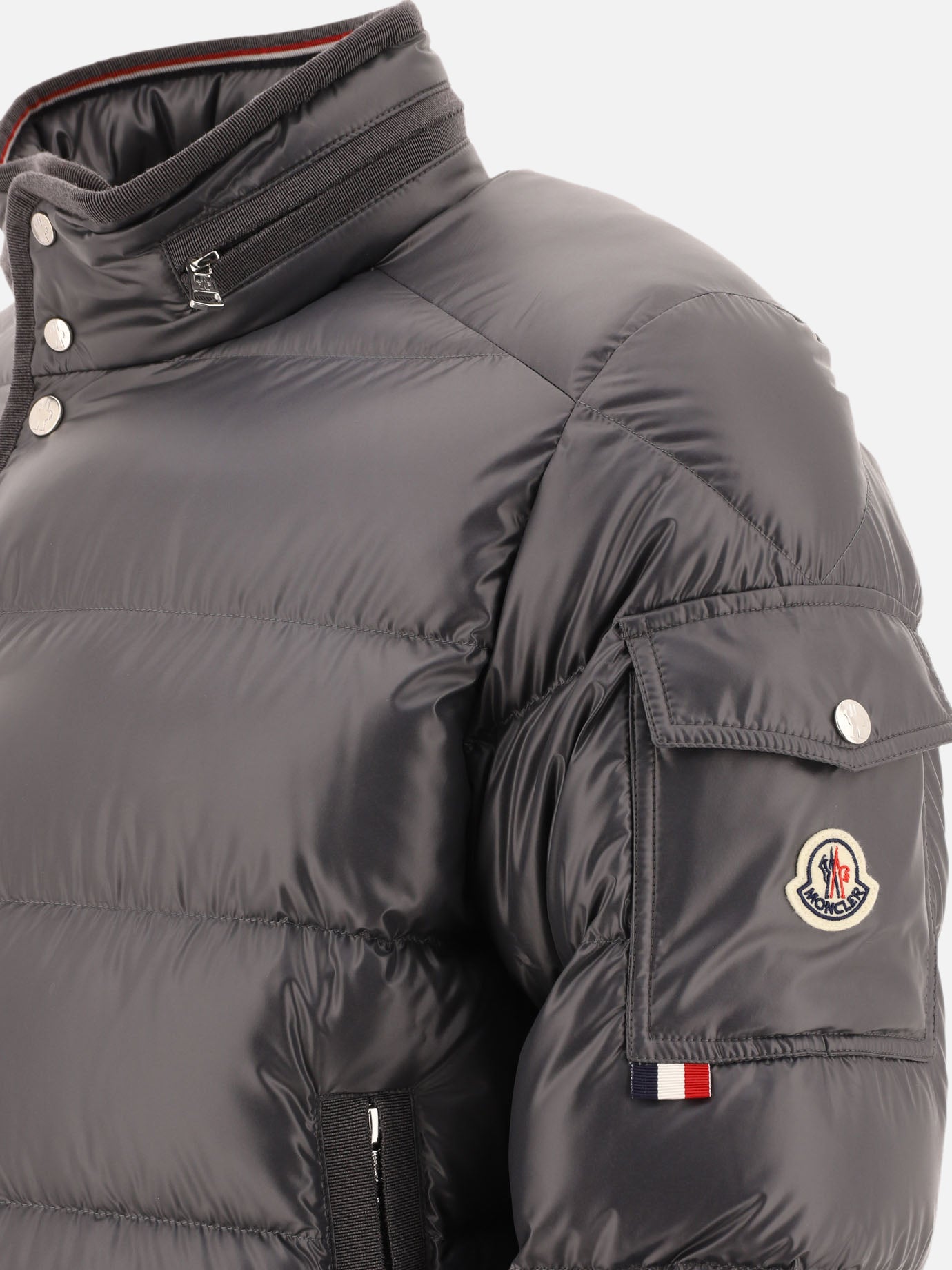 Down jackets Solid colour  Grey - Moncler Men | PDP | VIETTI Online Store | Zoom-Modal_4
