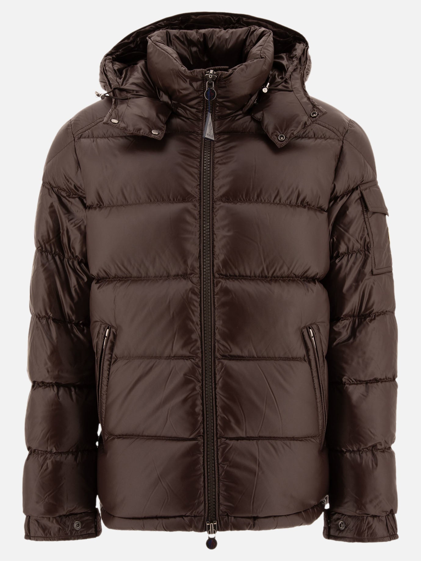 Down jackets Solid colour  Brown - Moncler Men | PDP | VIETTI Online Store | Zoom-Modal
