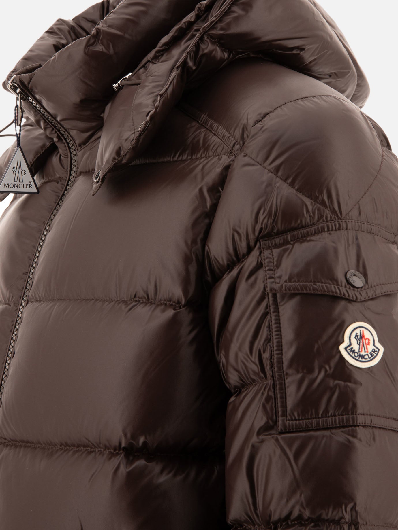 Down jackets Solid colour  Brown - Moncler Men | PDP | VIETTI Online Store | Zoom-Modal_4
