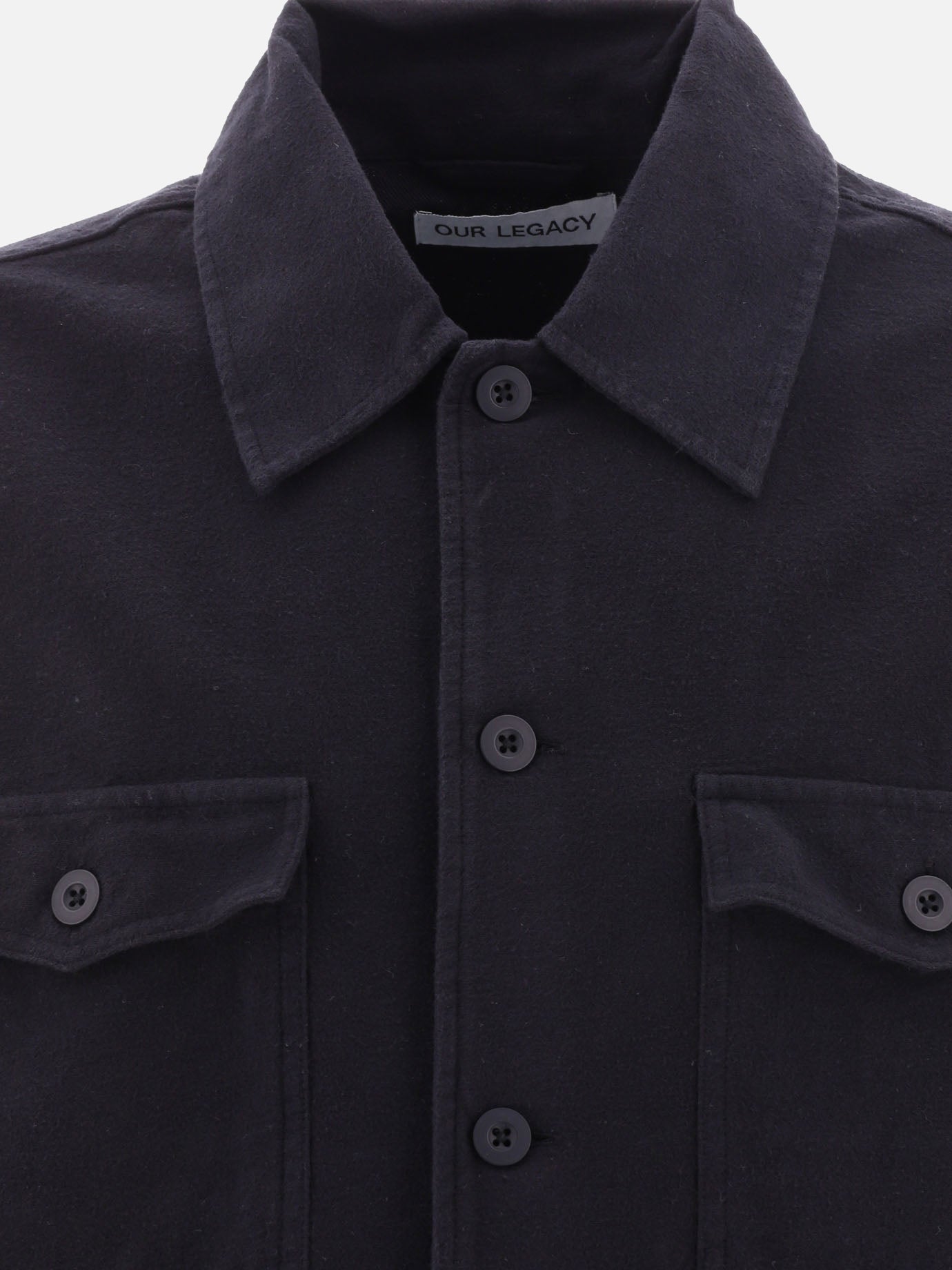 Overshirt jackets Solid colour  Black - Our Legacy Men | PDP | VIETTI Online Store | thumbnail_3