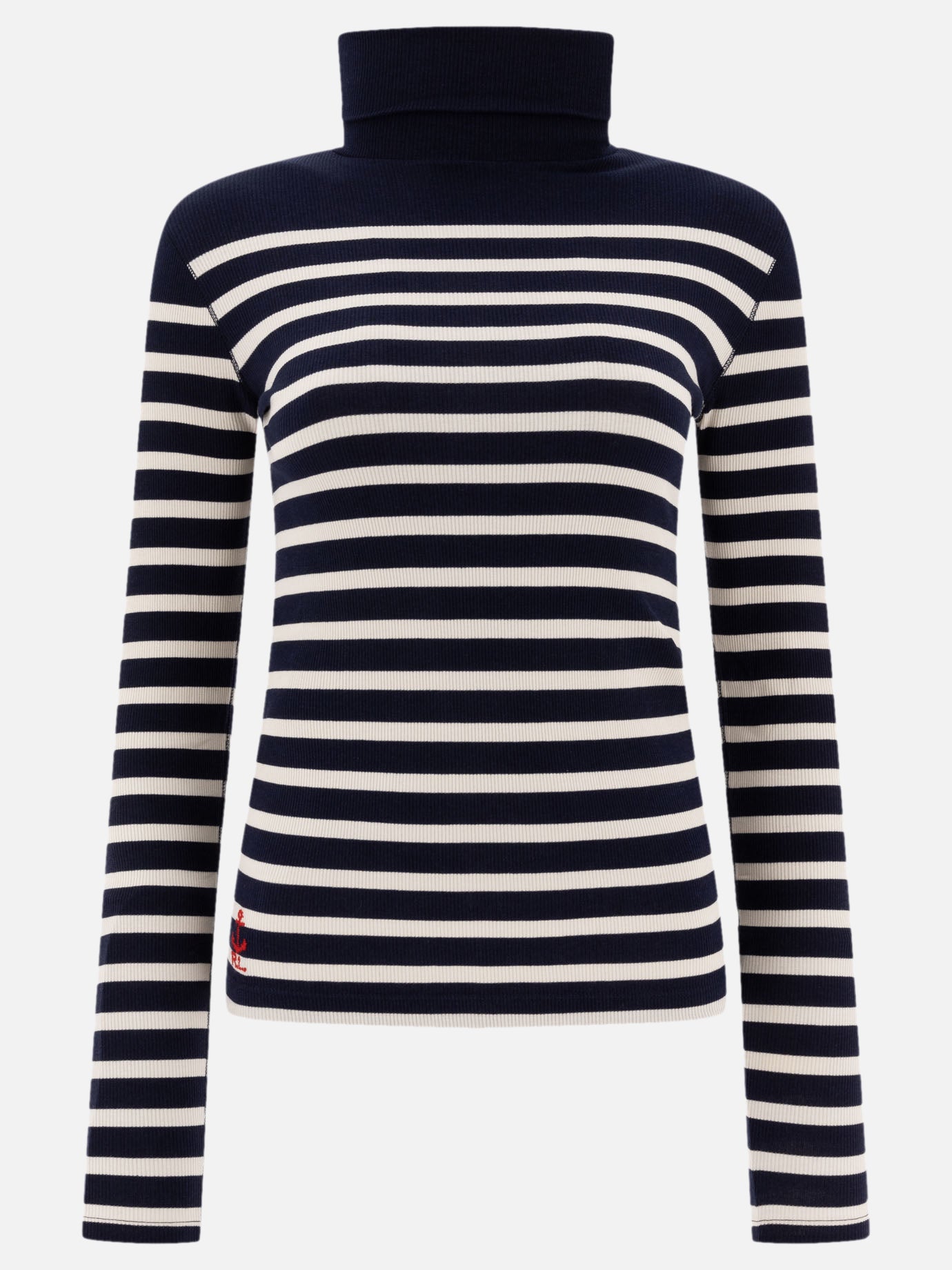 Polo Ralph Lauren Striped rib-knit turtleneck sweater Blue