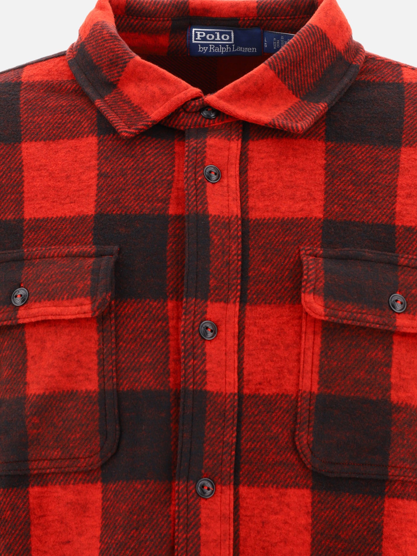 Classic-fit plaid knit flannel workshirt