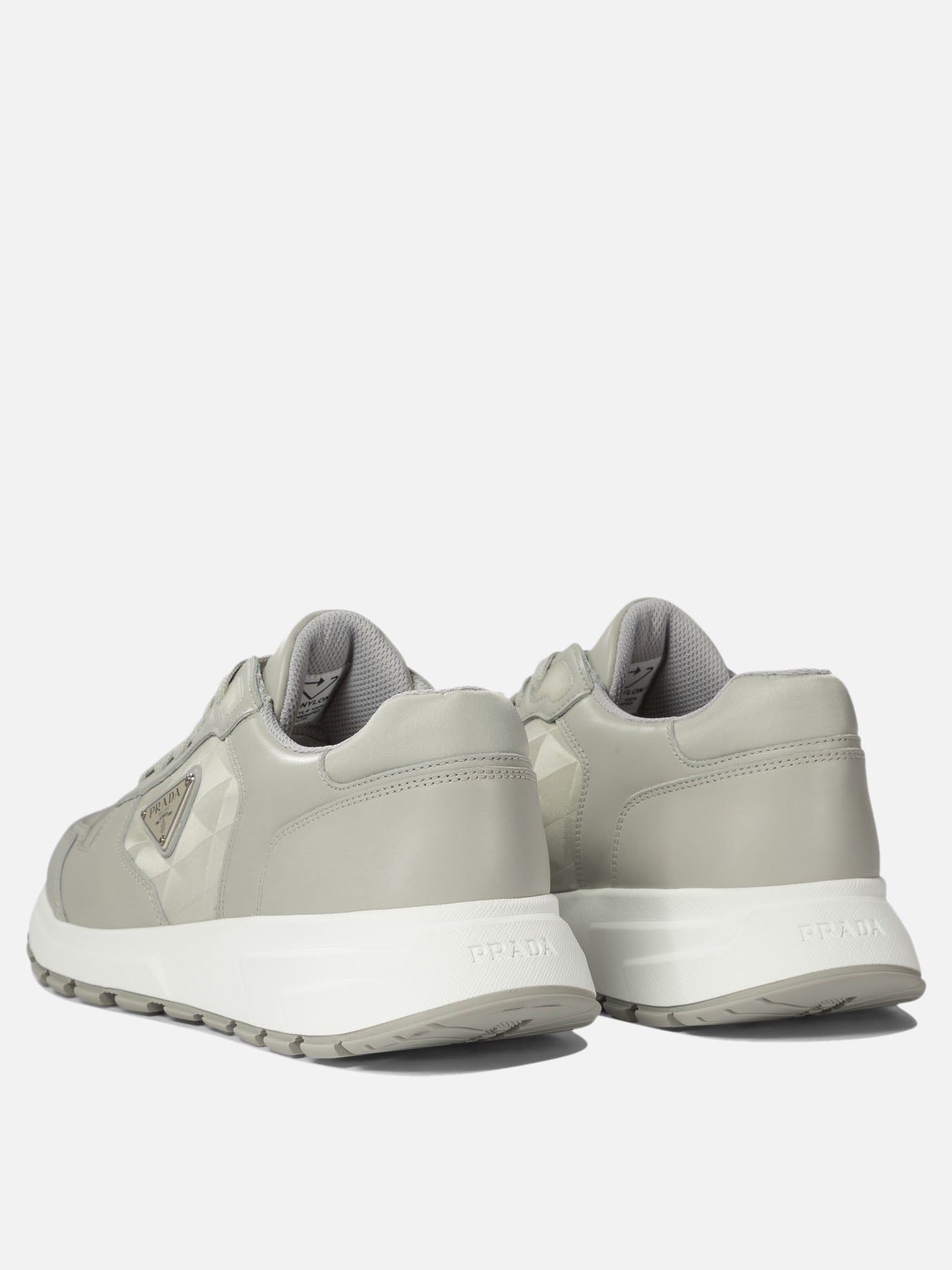 Prada "Prax 01" leather and Re-Nylon sneakers Grey