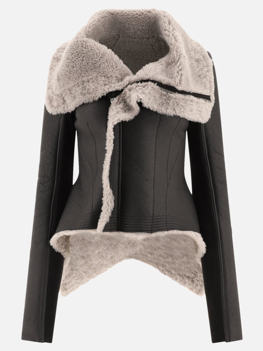 Giacche in pelle Solid colour  Nero - Rick Owens Donna | PLP | VIETTI Online Store 
