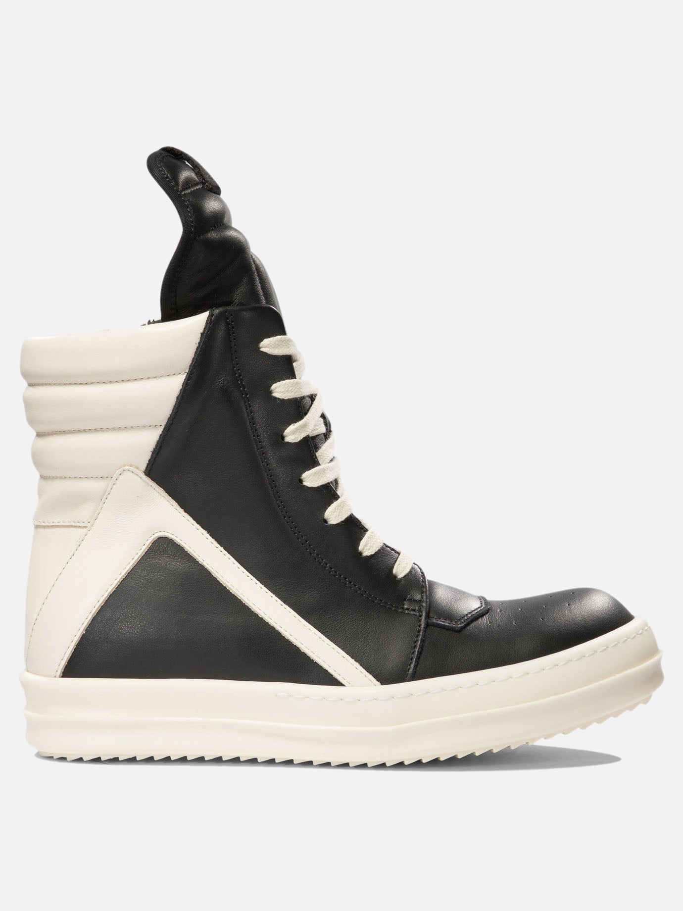 High top sneakers 100% calf leather - 100% rubber  Black - Rick Owens Women | PDP | VIETTI Online Store | thumbnail