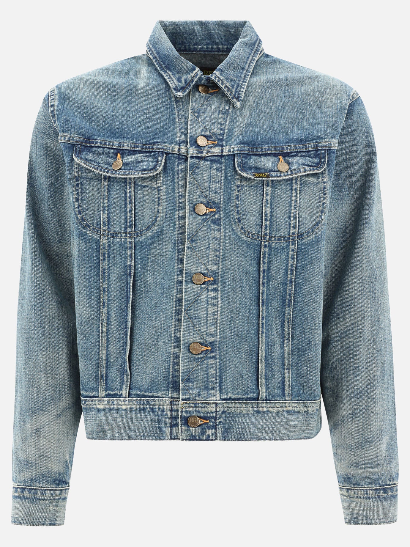 Giacche in denim Solid colour  Azzurro - RRL by Ralph Lauren Uomo | PDP | VIETTI Online Store | thumbnail