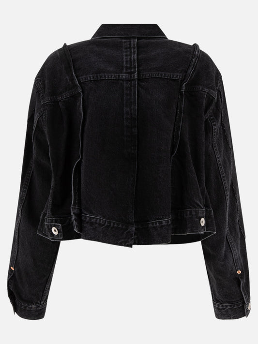 Giacche in denim Solid colour  Nero - Sacai Donna | PLP | VIETTI Online Store | 2

