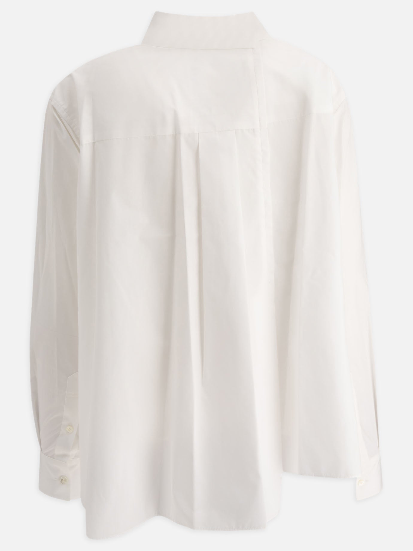 Poplin asymmetrical shirt