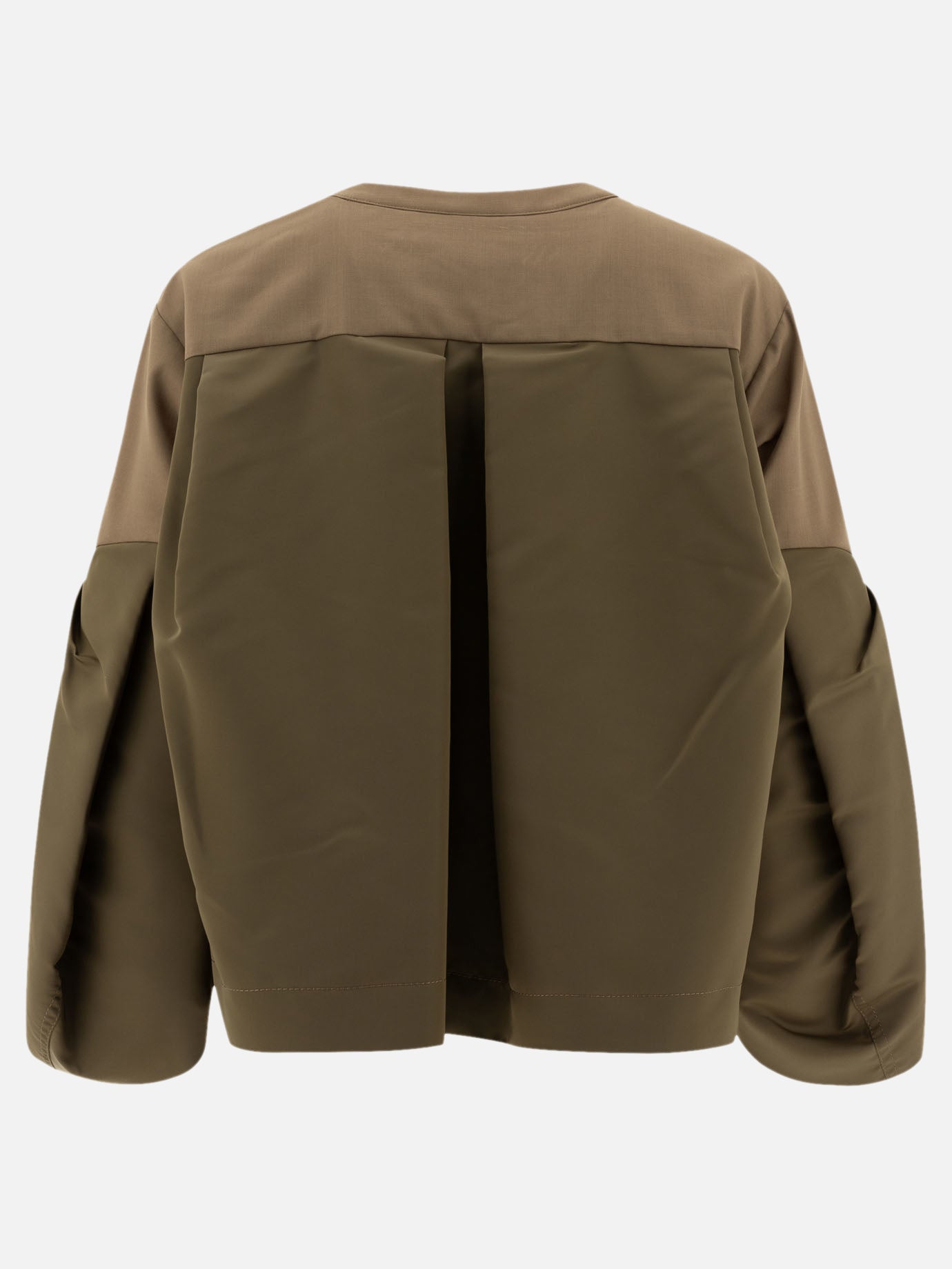 Sacai "Suiting x Nylon Twill" sweater Beige