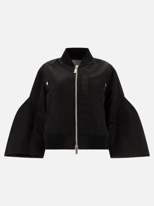 Bomber Solid colour  Nero - Sacai Donna | PLP | VIETTI Online Store 
