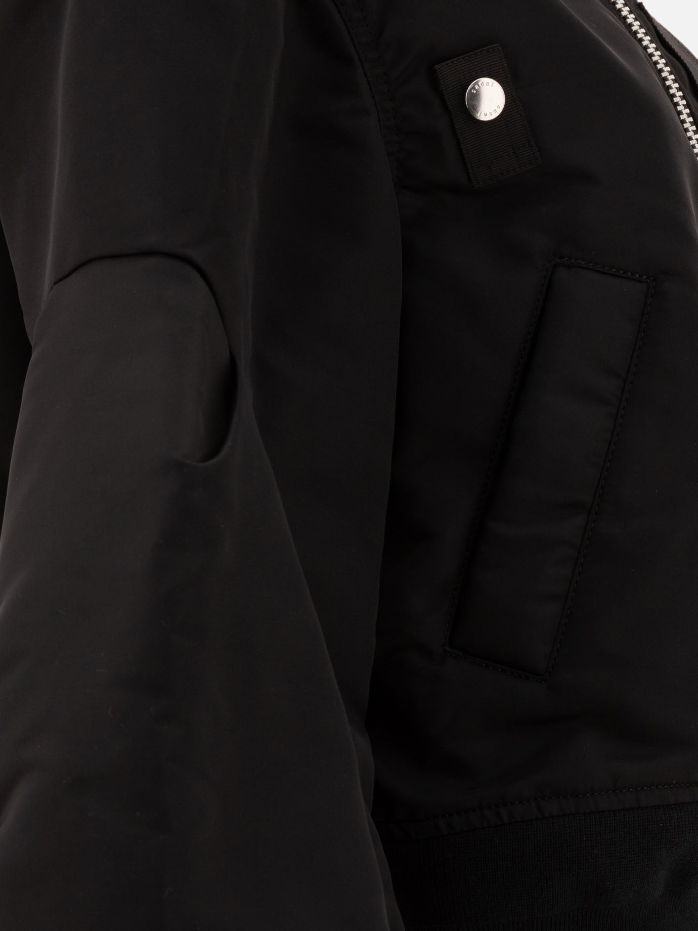Bomber Solid colour  Nero - Sacai Donna | PDP | VIETTI Online Store | thumbnail_4