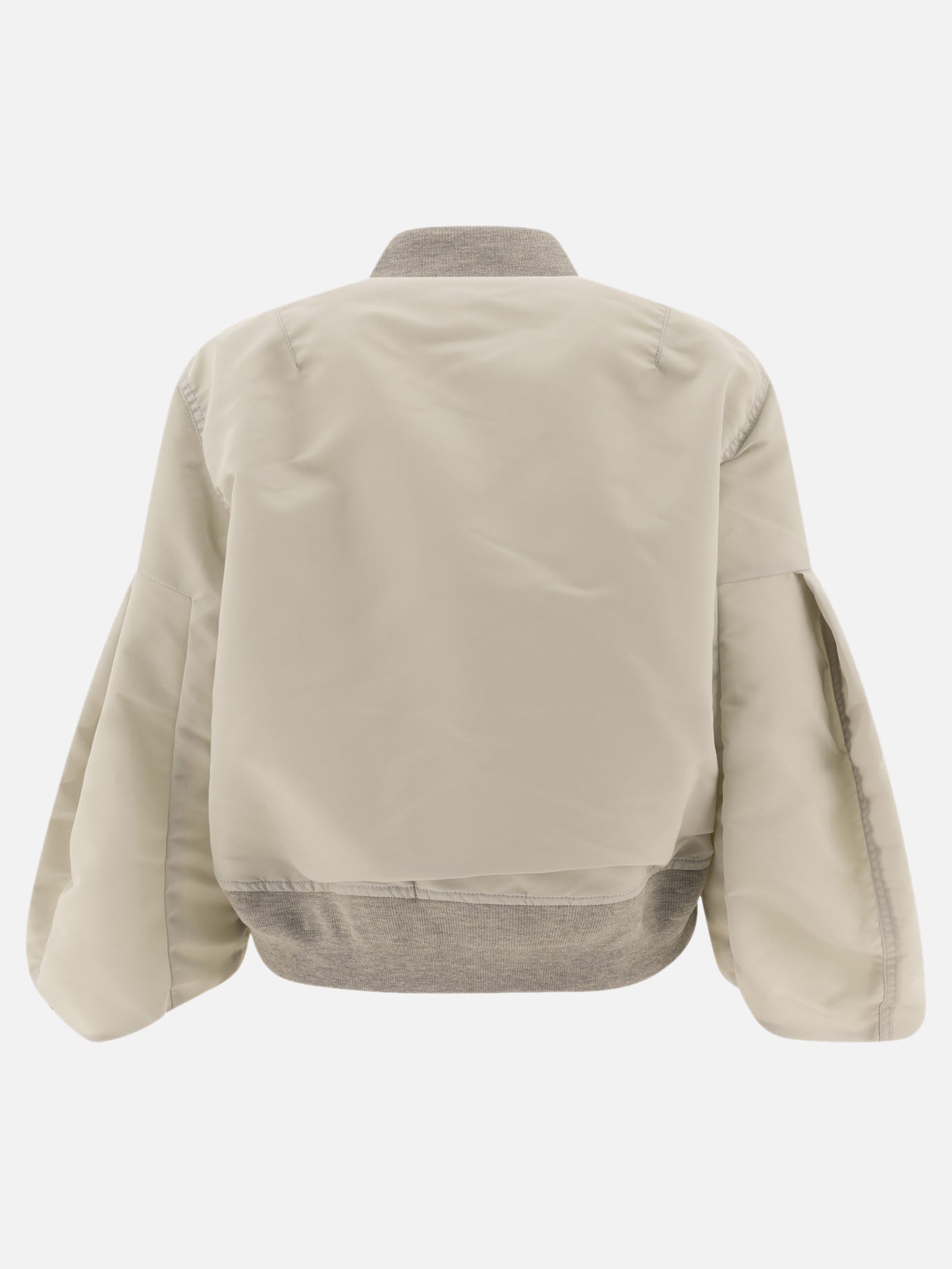 Sacai Nylon cropped bomber jacket Grey