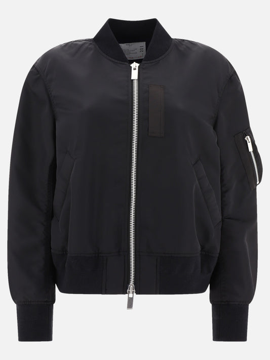 Bomber 100% nylon  Nero - Sacai Donna | PLP | VIETTI Online Store 
