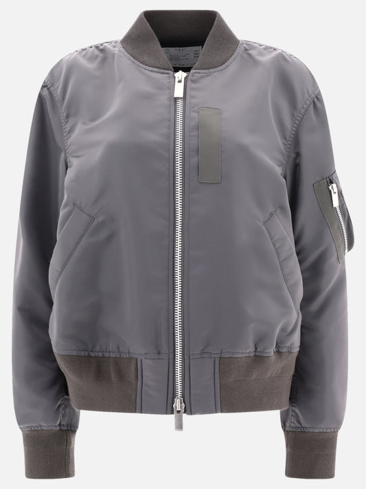 Bomber 100% nylon  Grigio - Sacai Donna | PLP | VIETTI Online Store 
