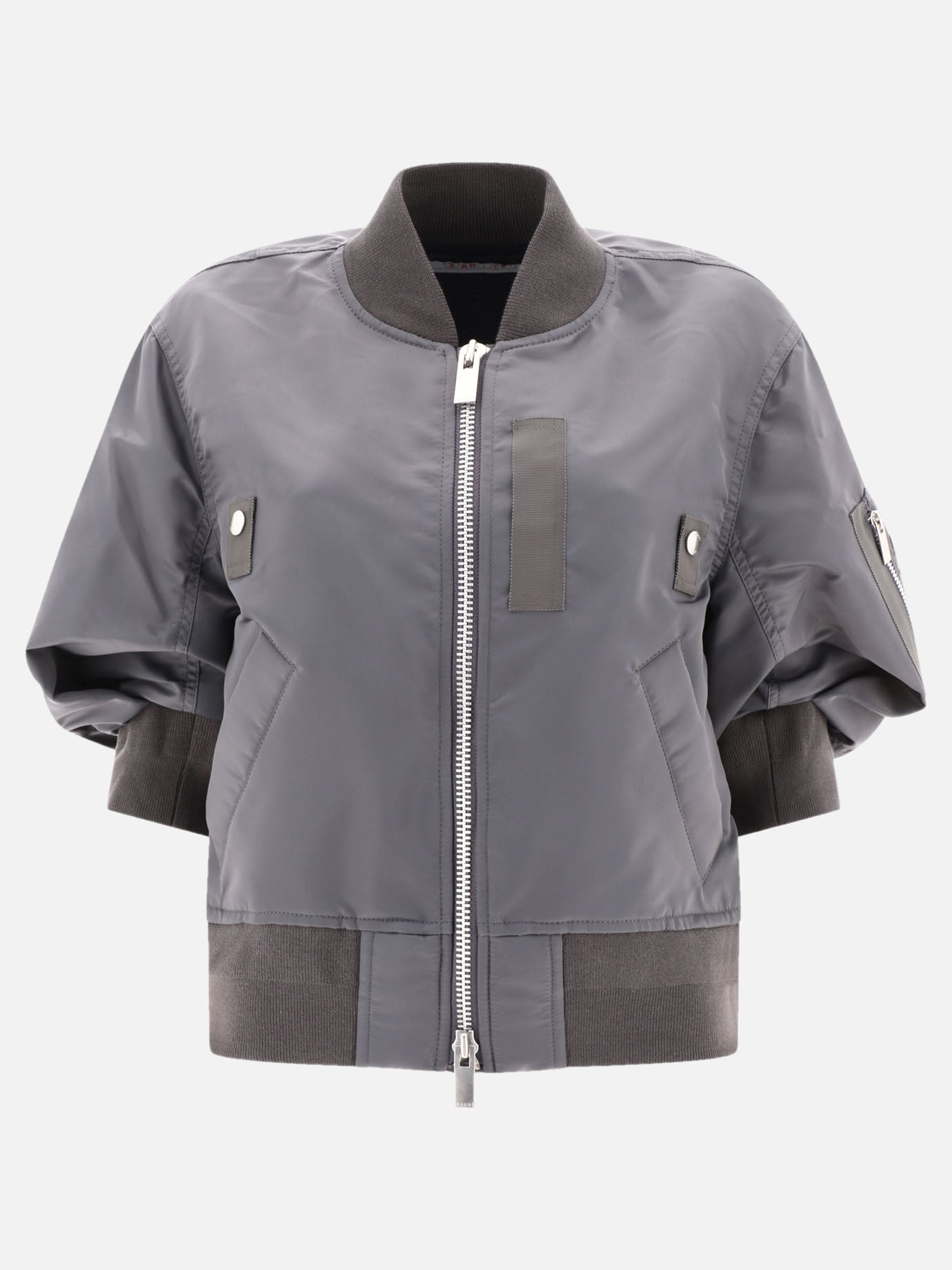 Bomber Solid colour  Grigio - Sacai Donna | PDP | VIETTI Online Store | Zoom-Modal
