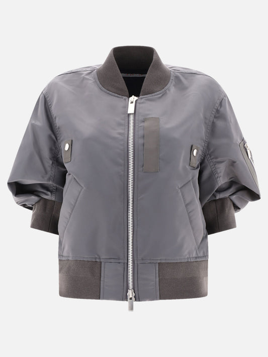 Bomber Solid colour  Grigio - Sacai Donna | PLP | VIETTI Online Store 
