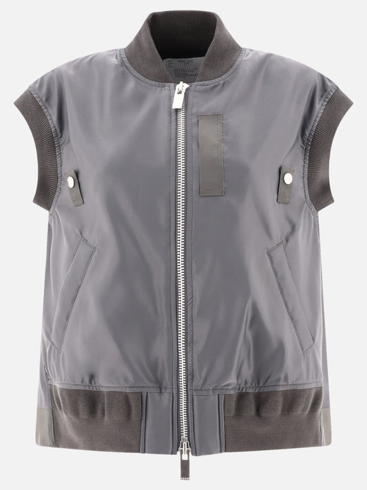 Giacche smanicate Solid colour  Grigio - Sacai Donna | PLP | VIETTI Online Store 
