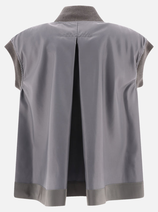 Giacche smanicate Solid colour  Grigio - Sacai Donna | PLP | VIETTI Online Store | 2
