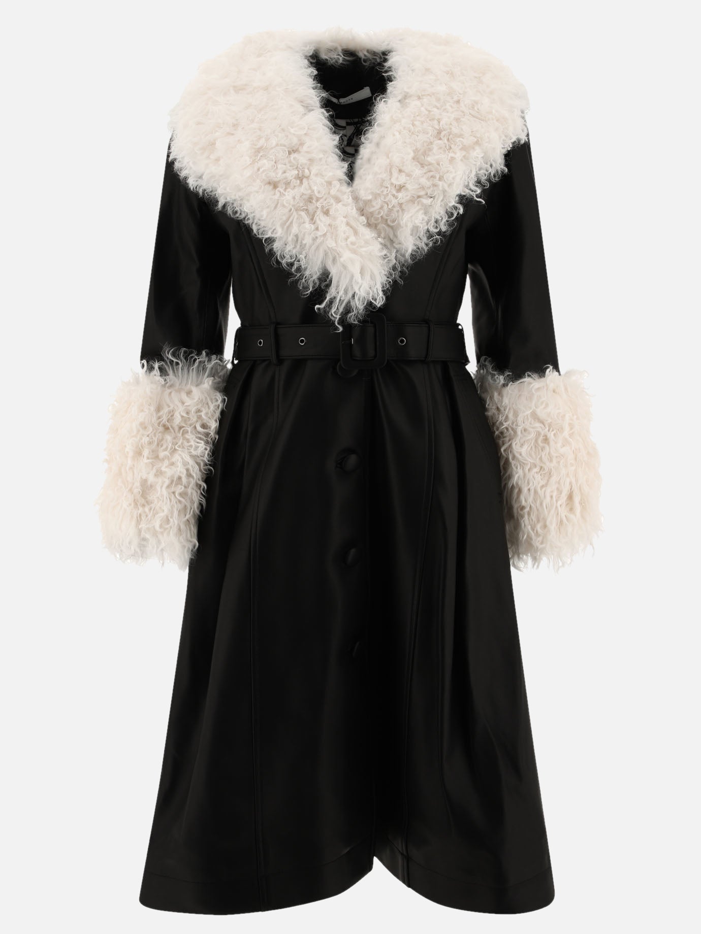 Cappotti lunghi Solid colour  Nero - Saks Potts Donna | PDP | VIETTI Online Store | thumbnail