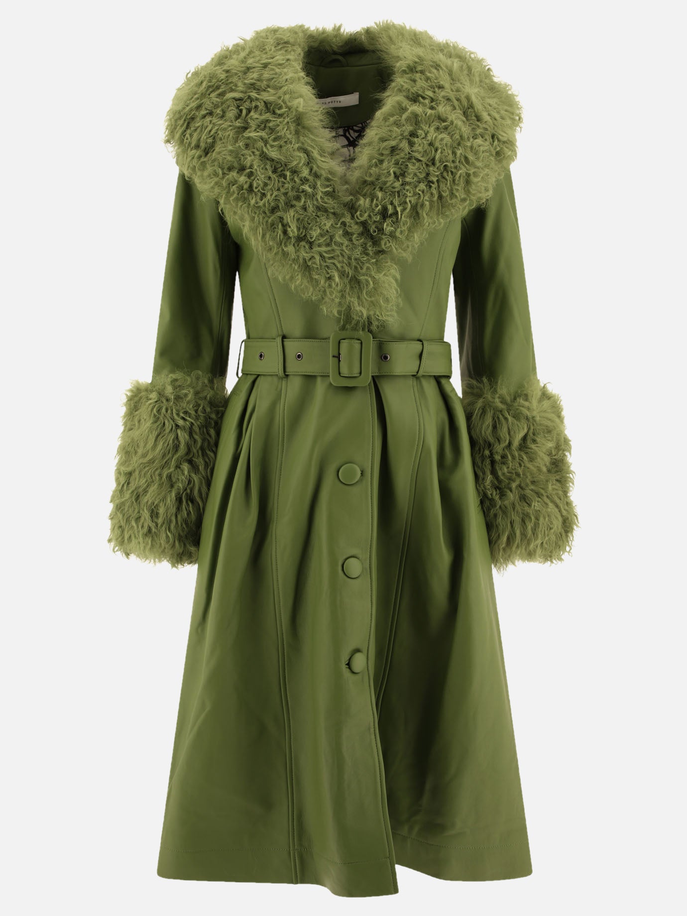 Cappotti lunghi Solid colour  Verde - Saks Potts Donna | PDP | VIETTI Online Store | thumbnail