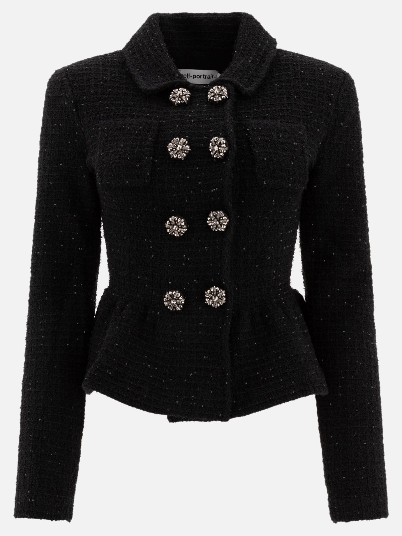 Blazer Solid colour  Nero - Self-portrait Donna | PDP | VIETTI Online Store | thumbnail