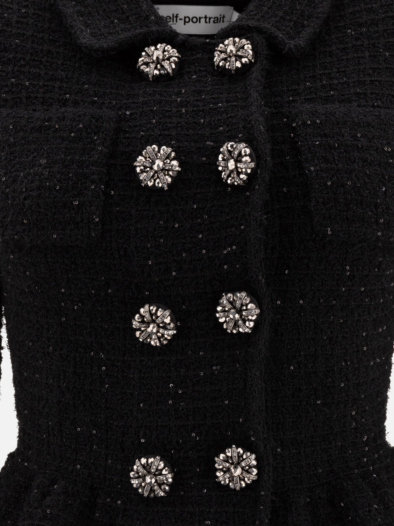 Blazer Solid colour  Nero - Self-portrait Donna | PDP | VIETTI Online Store | thumbnail_3