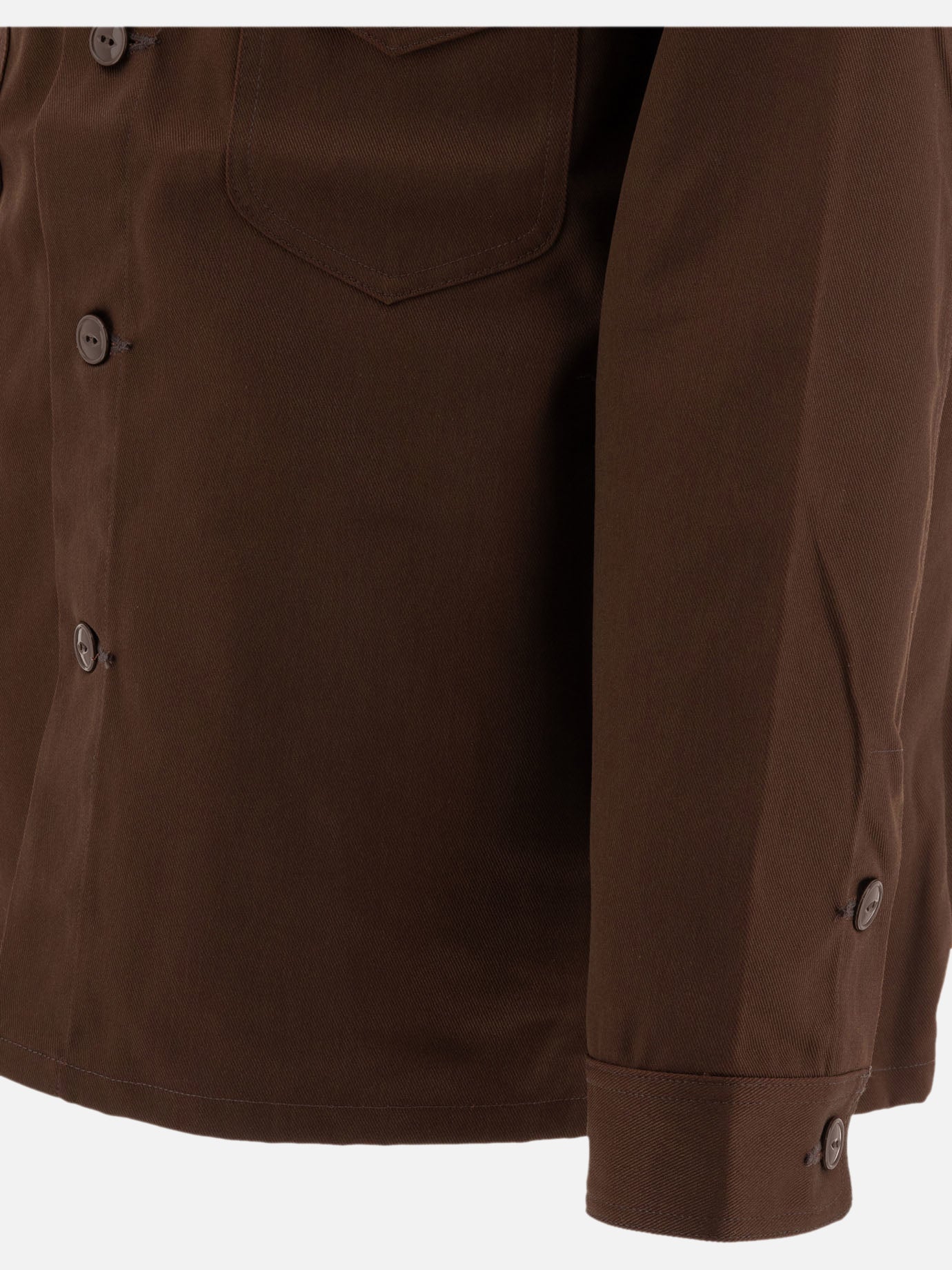 South2 West8 "Smokey" overshirt Brown