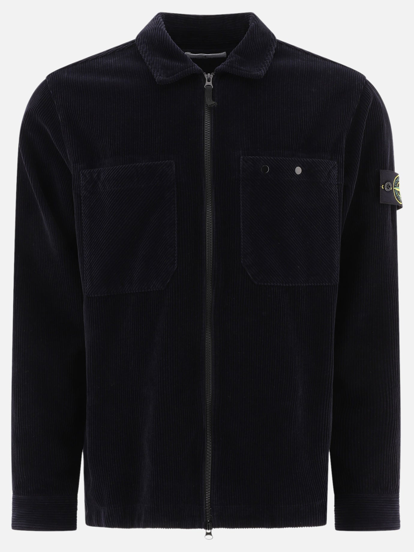 Overshirt jackets Solid colour  Blue - Stone Island Men | PDP | VIETTI Online Store | thumbnail