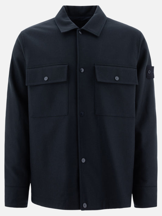 Overshirt jackets Solid colour  Blue - Stone Island Men | PLP | VIETTI Online Store 
