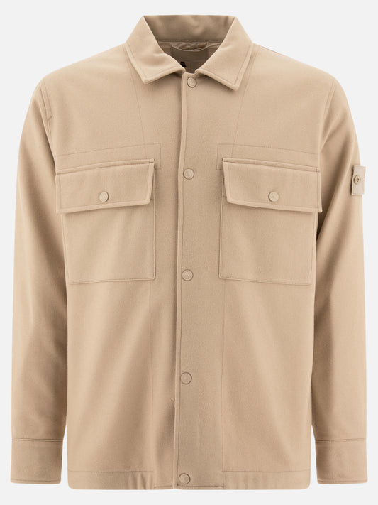 Overshirt jackets Solid colour  Beige - Stone Island Men | PLP | VIETTI Online Store 
