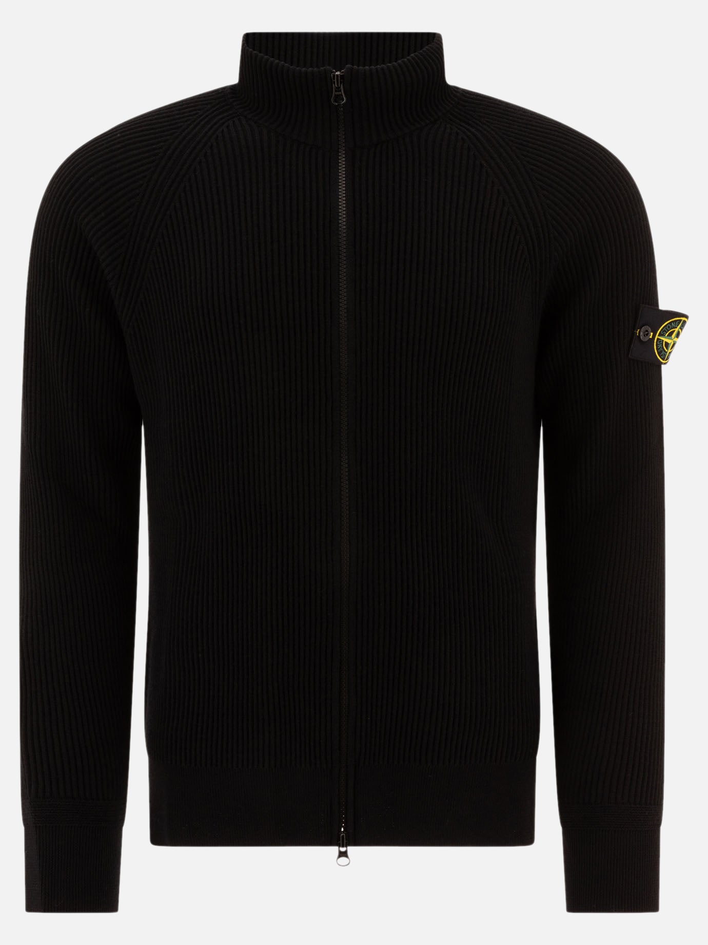 Zipped sweaters Solid colour  Black - Stone Island Men | PDP | VIETTI Online Store | Zoom-Modal
