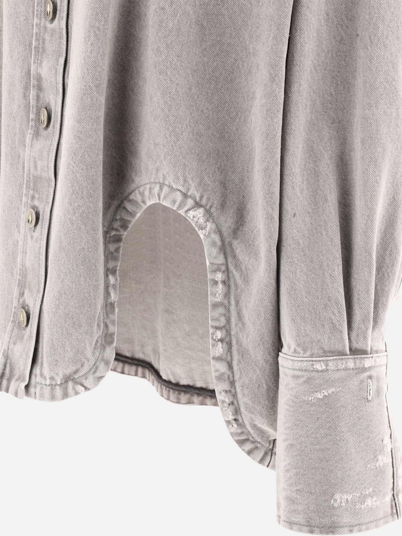 Giacche in denim Solid colour  Grigio - The Attico Donna | PDP | VIETTI Online Store | thumbnail_4