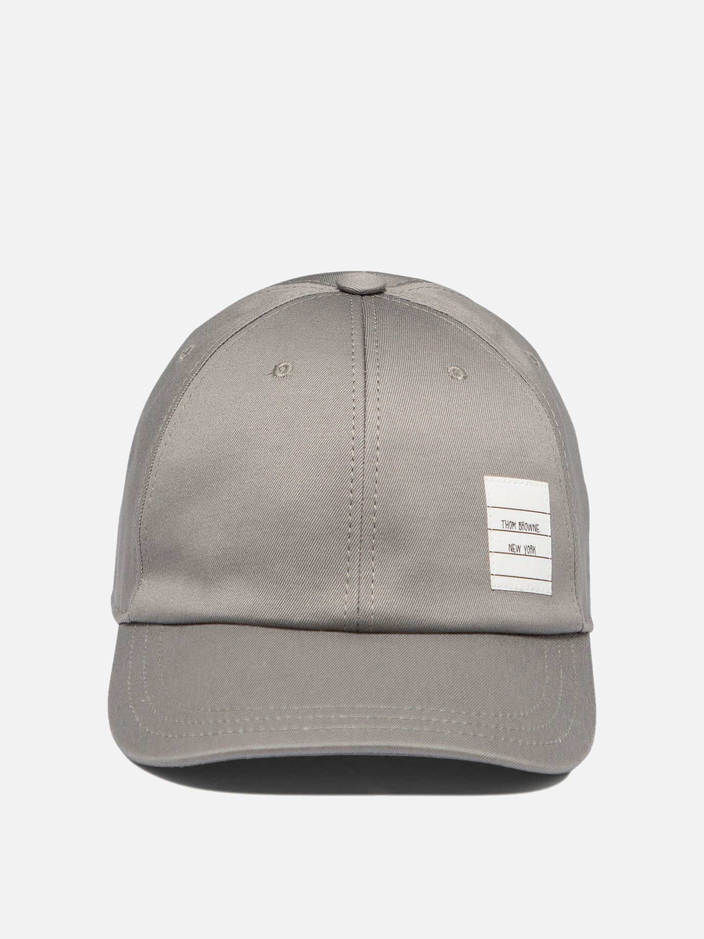 Thom Browne Baseball cap with logo patch Grey