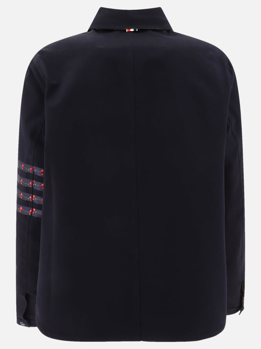 Overshirt jackets Solid colour  Blue - Thom Browne Men | PLP | VIETTI Online Store | 2
