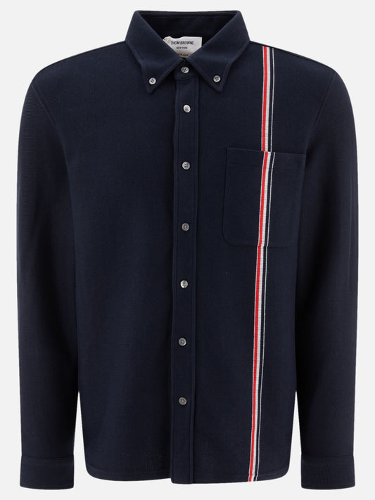 Overshirt jackets Solid colour  Blue - Thom Browne Men | PLP | VIETTI Online Store 

