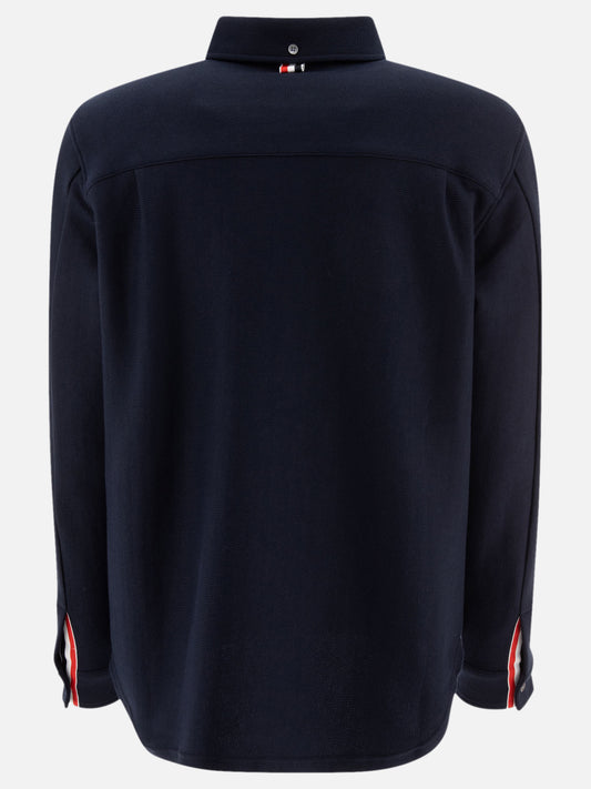 Overshirt jackets Solid colour  Blue - Thom Browne Men | PLP | VIETTI Online Store | 2
