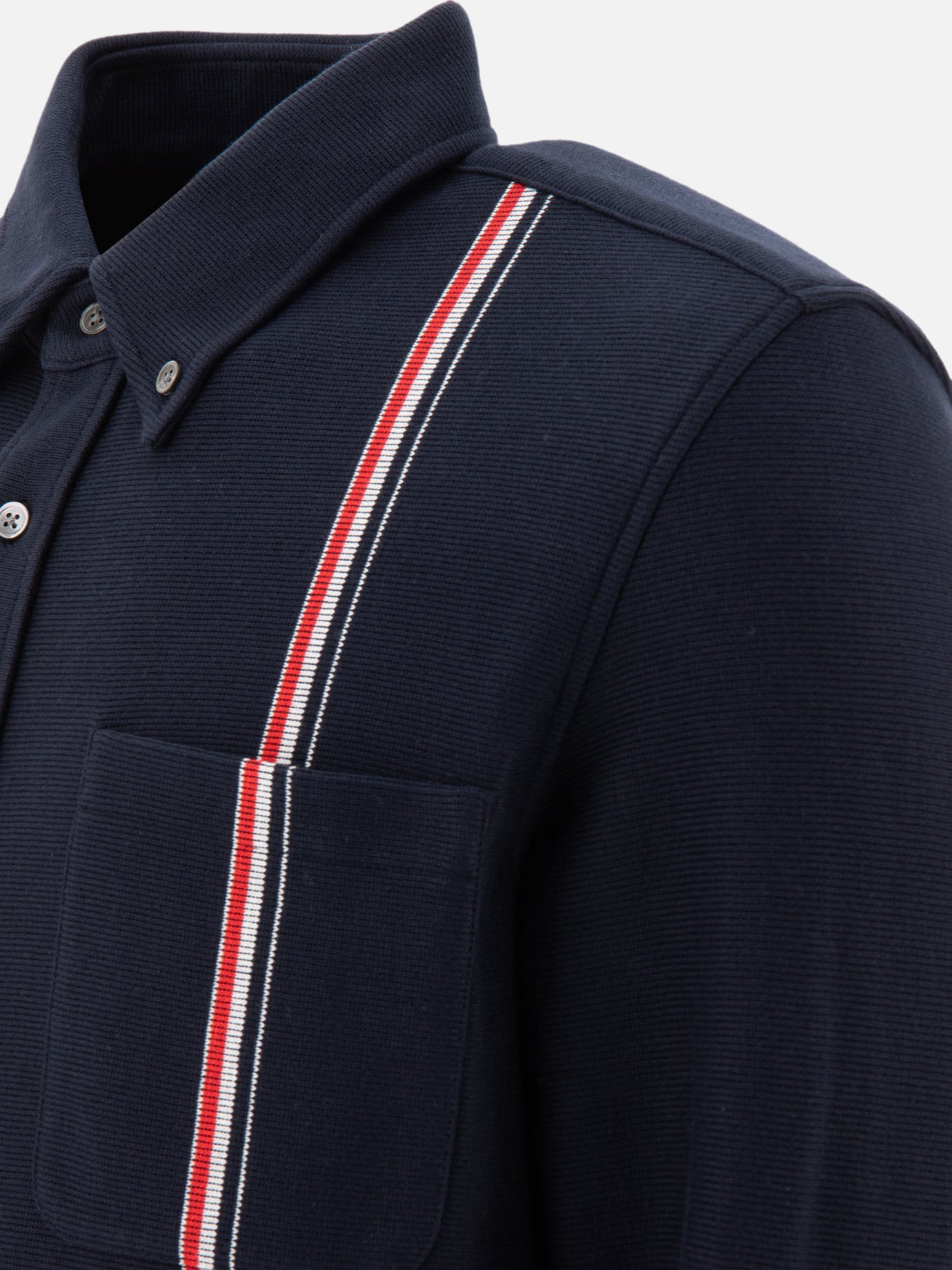 Overshirt jackets Solid colour  Blue - Thom Browne Men | PDP | VIETTI Online Store | Zoom-Modal_4
