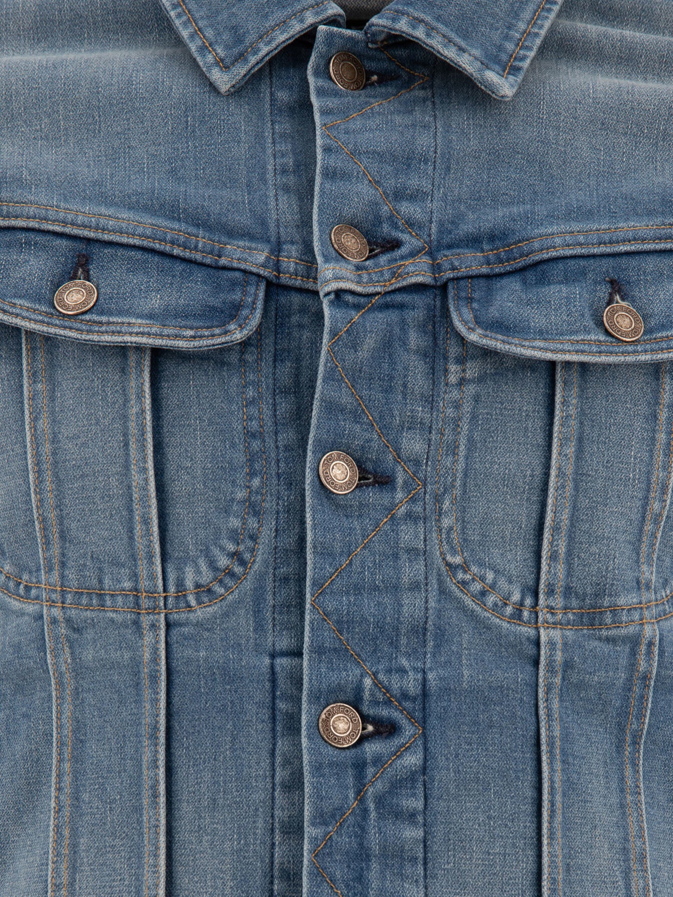 Giacche in denim Solid colour  Blu - Tom Ford Uomo | PDP | VIETTI Online Store | thumbnail_3