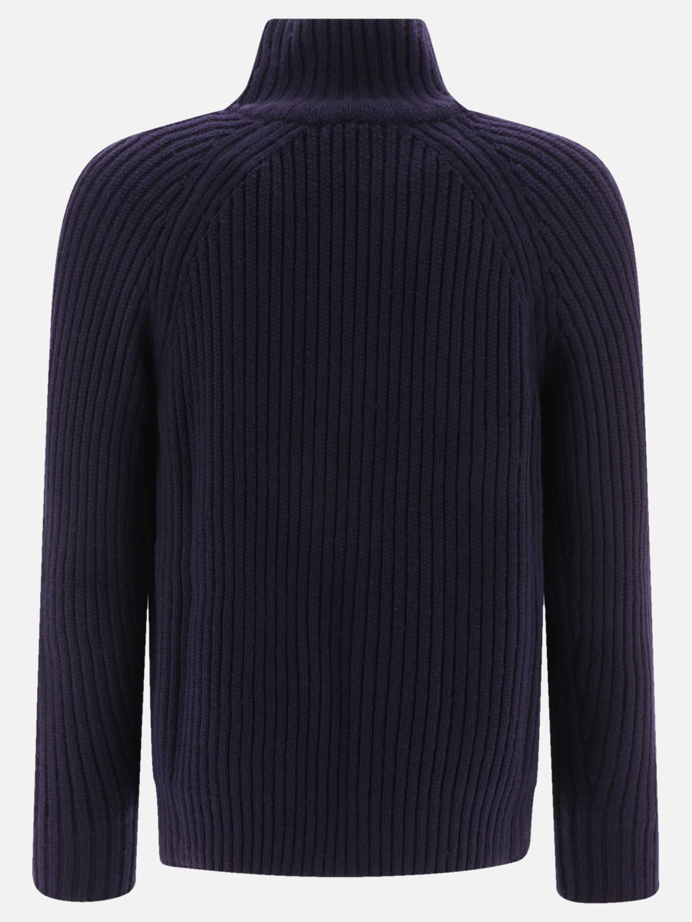 Ribbed zippered sweater