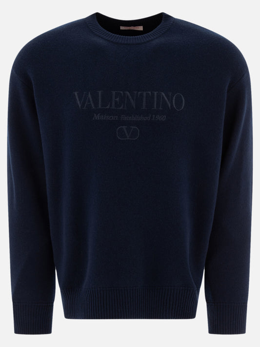 Maglione in lana con ricamo Valentino