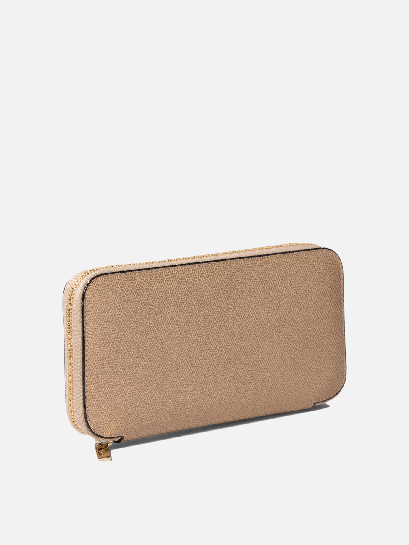 Valextra "10 CC" wallet with zip Beige