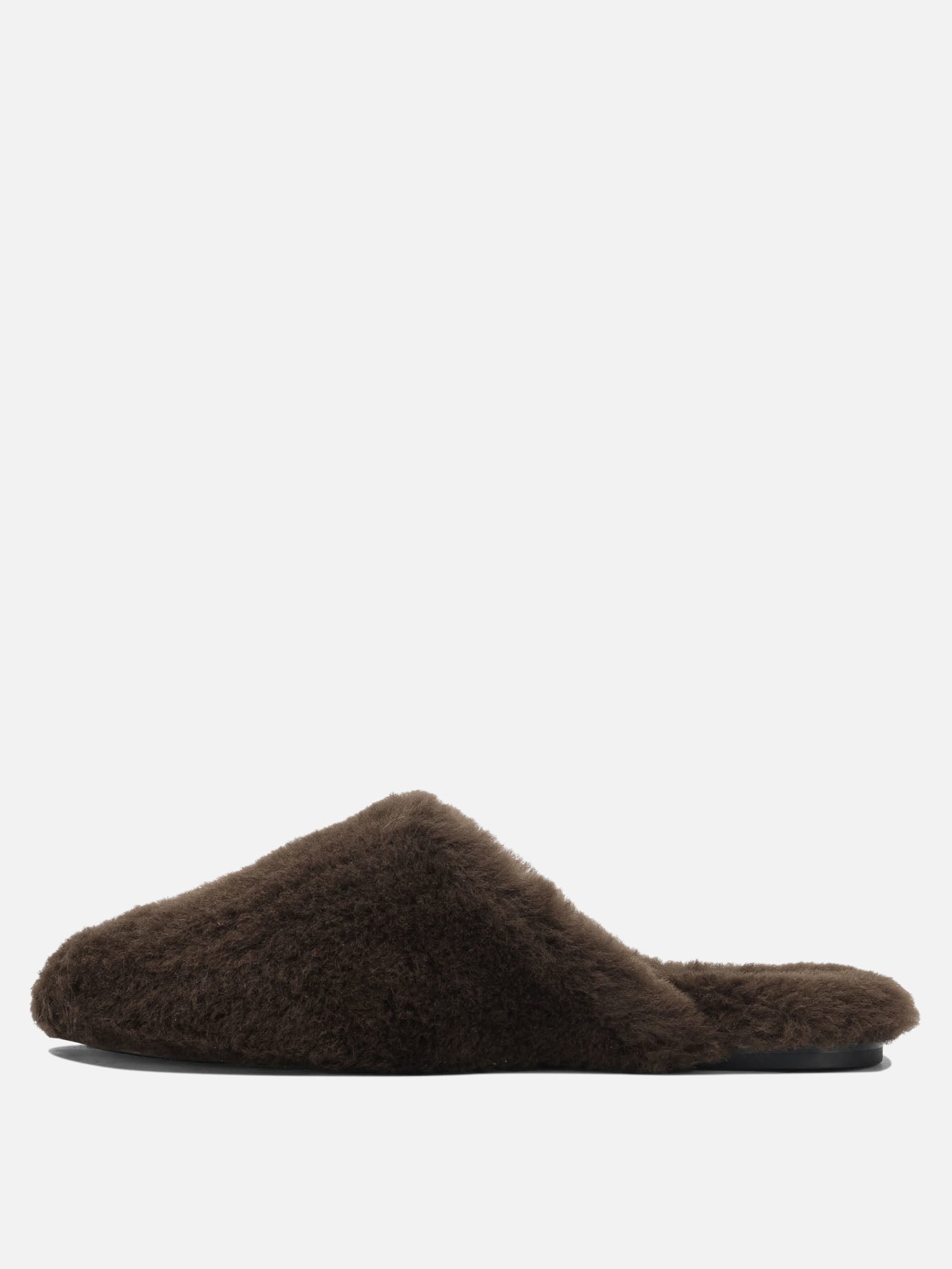 Slippers 100% shearling on calf leather - 100% leather  Brown - Aeyde Women | PDP | VIETTI Online Store | thumbnail_3